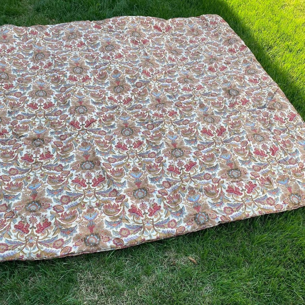 VTG Ralph Lauren Chapman Jacobean Floral Cotton Comforter full Queen 94x96"
